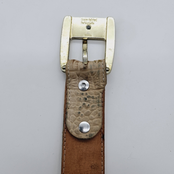 HER CINTURONES | thick leather croc belt - Picture 5 of 9